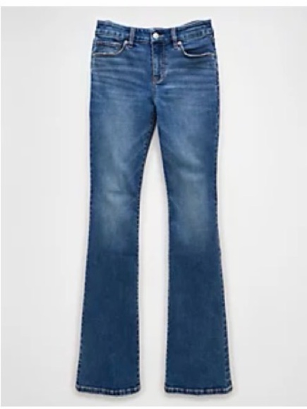 American Eagle Outfitters Women's Boot Cut Crop - Medium Blue Wash